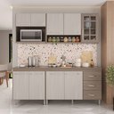 Ver imagem 1 de Armário de Cozinha Modulada Compacta Fidelitá Paris 4 Peças 190cm 9 Portas 3 Gavetas com Tampo