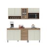 Cozinha Modulada Compacta Fidelitá Paris 4 Peças 190cm 9 Portas 3 Gavetas com Tampo - 3