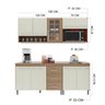 Cozinha Modulada Compacta Fidelitá Paris 4 Peças 190cm 9 Portas 3 Gavetas com Tampo - 5