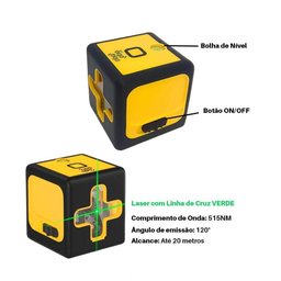 Nivel a Lazer 20m 2 Linhas Auto Nivelamento Bip Sonoro - 5