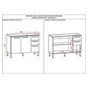 Ver imagem 3 de Balcão de Pia Mad Versalhes 120 Cm Freijó Supremo - Kits Paraná