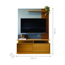 Ver imagem 2 de Home para TV com Prateleira Ibirapuera Tauari Ripado Cinza Perolizado