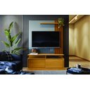 Ver imagem 4 de Home para TV com Prateleira Ibirapuera Tauari Ripado Cinza Perolizado