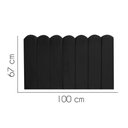 Ver imagem 2 de Painel Estofado Luxo Nuvem Alanis 100cm Solteiro para Cama Box Corino Preto - Gat Magazine