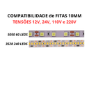 Ver imagem 4 de Kit 10 Emenda Reta Fita Led 10mm 12v 24v 110v 220v