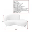 Ver imagem 4 de Sofá Curvo Billini 2 Lugares 150cm Braço Dir. Pés Preto Bouclé Cinza - Sallar Home