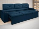 Ver imagem 1 de Sofá com Porta Copos Retrátil e Reclinável Pop 2,05m Velosuede Petroleo - Netsofas