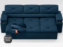 Ver imagem 5 de Sofá com Porta Copos Retrátil e Reclinável Pop 2,05m Velosuede Petroleo - Netsofas