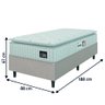 Cama Box Colchão Solteiro Espuma D33 Vangogh Pillow Top 88x188x67cm Hellen - 3