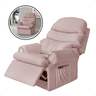 Poltrona do Papai Suede Veludo Rosa para Descanso Conforto Reclinável - 1