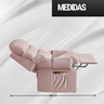Poltrona do Papai Suede Veludo Rosa para Descanso Conforto Reclinável - 5