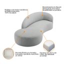 Ver imagem 4 de Divã Recamier Orgânico França 160cm Lado Esquerdo Bouclé