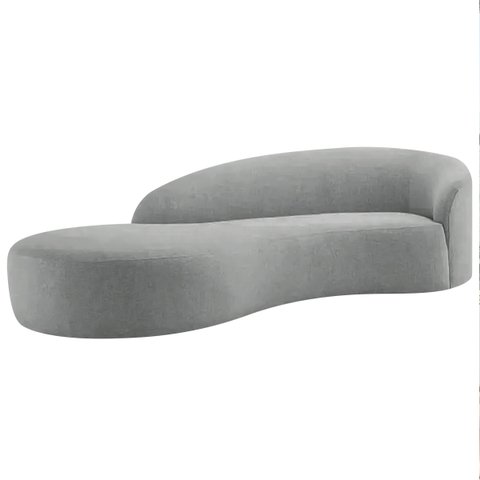 Divã Recamier Orgânico França 160cm Lado Esquerdo Bouclé