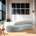 Ver imagem 2 de Divã Recamier Orgânico França 160cm Lado Esquerdo Bouclé