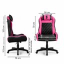 Ver imagem 3 de Cadeira Gamer Speed Ergonômica Reclinável Giratória Escritório Home Office Preto e Rosa