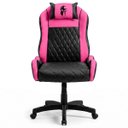 Ver imagem 2 de Cadeira Gamer Speed Ergonômica Reclinável Giratória Escritório Home Office Preto e Rosa