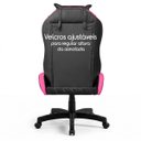 Ver imagem 6 de Cadeira Gamer Speed Ergonômica Reclinável Giratória Escritório Home Office Preto e Rosa
