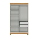 Ver imagem 7 de Guarda-Roupa 4 Portas com Pés Paris Espresso Móveis Off White/Cinamono