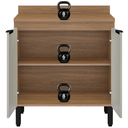 Ver imagem 2 de Balcão Multiuso de Cozinha 80 cm 2 Portas Irene Amendôla/Nude