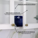 Ver mais imagens de Cristaleira 2 Portas com Vidro Temperado 100% MDF Americana Branco