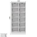 Ver imagem 4 de Cristaleira 2 Portas com Vidro Temperado 100% MDF Americana Branco