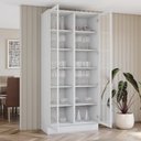 Ver imagem 7 de Cristaleira 2 Portas com Vidro Temperado 100% MDF Americana Branco