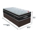 Ver imagem 5 de Cama Box Baú Solteiro Colchão Ortobom Elegant Mola Ensacada Marrom