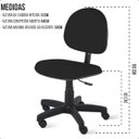 Ver imagem 2 de Cadeira Executiva Giratória Escritório Tecido com Rodízios