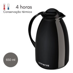 Garrafa Térmica de Café Preta Unitermi Pratica 650ml - 5