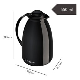 Garrafa Térmica de Café Preta Unitermi Pratica 650ml - 4