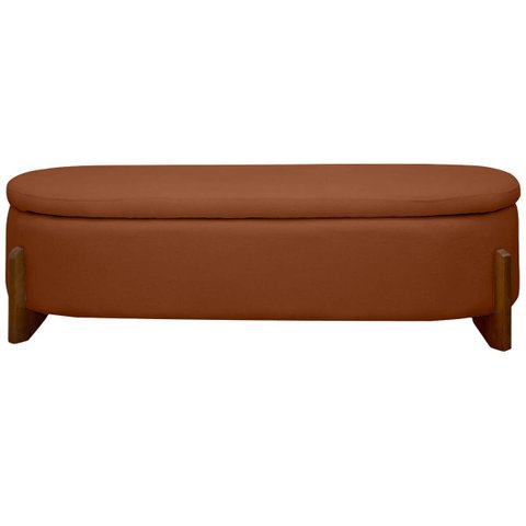 Puff Baú Organizador de Sapatos Thor para Cama King Size Bouclé:terracota