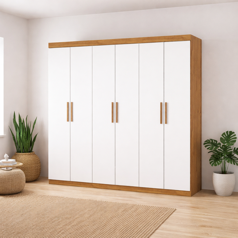 Guarda Roupa 6 Portas 2 Gavetas Perla -grand Line