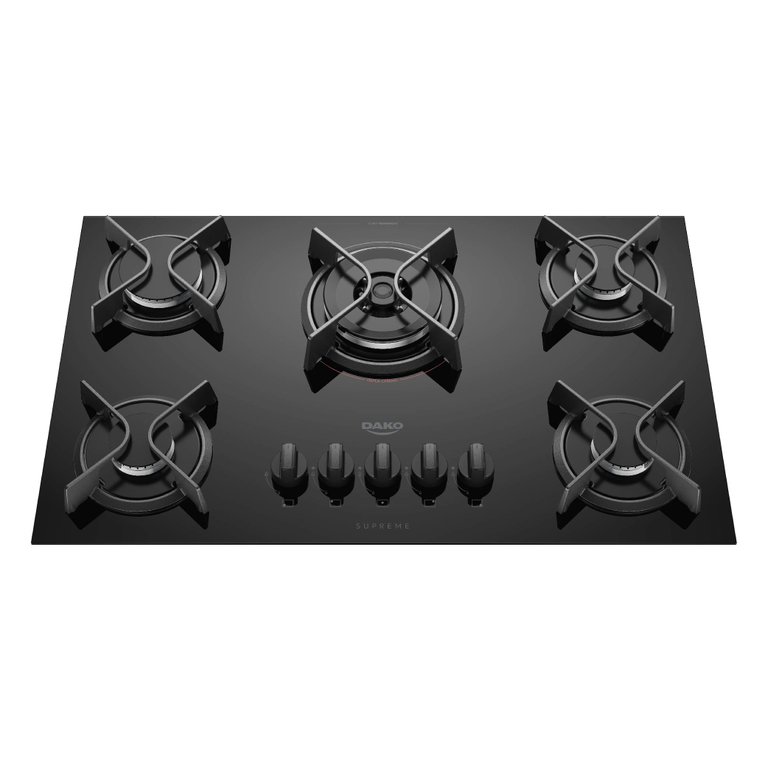 Cooktop 5 Bocas Dako Supreme a Gás Acendimento Superautomático e Tripla Chama Bivolt