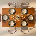 Ver imagem 2 de Conjunto de Jantar com Mesa Tali 180cm e 6 Cadeiras Ema CabeCasa MadeiraOriginals Marrom/Bege