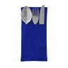 Kit 50 Peças Porta Descanso Talheres Tecido Oxford Liso Azul Bebê para Mesa Festa Buffet - 1