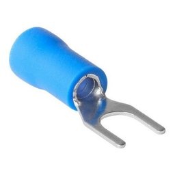 200un Terminal Forquilha Garfo Pré Isolado Azul 1,5 - 2,5mm - 5