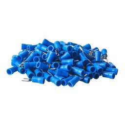 200un Terminal Forquilha Garfo Pré Isolado Azul 1,5 - 2,5mm - 3
