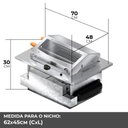 Ver imagem 2 de Cheglp Assador Cooktop a Gás de Embutir 70x48x30cm Glp