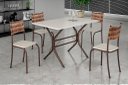 Ver imagem 1 de Conjunto de Mesa Atlanta com 04 Cadeiras Off White