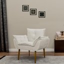 Ver imagem 6 de Poltrona Decorativa para Consultório Opala Suede Herrero Cor:bege