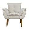 Poltrona Decorativa para Consultório Opala Suede Herrero Cor:bege - 2