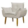 Poltrona Decorativa para Consultório Opala Suede Herrero Cor:bege - 1