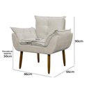 Ver imagem 5 de Poltrona Decorativa para Consultório Opala Suede Herrero Cor:bege