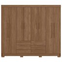 Ver imagem 6 de Guarda Roupa Casal 212cm 8 Portas 6 Gavetas Valenza Jatobá S01 - Mpozenato
