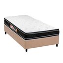 Ver imagem 1 de Cama Box Solteiro: Colchão Espuma D33 Castor Black e White + Base Crc Suede Clean(88x188)