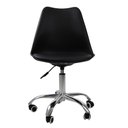 Ver imagem 4 de Kit 06 Cadeiras Office Base Cromada Giratória Saarinen - Preto + E-book