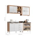 Ver imagem 3 de Cozinha Ditália Aspen S/tampo S/pia Carv/branco A58