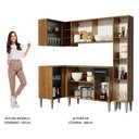Ver imagem 6 de Armário de Cozinha Completa de Canto 261cm Rustic/Preto Emilly Face Madesa 02