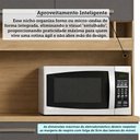Ver imagem 7 de Cozinha Compacta Cabernet Prime 8 Portas 2 Gavetas 100% MDF Amêndoa/Chumbo - Rio Doce