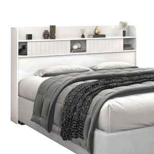 Cabeceira Dubai Mdf Funcional Portas Correr Tamanhos:queen/branco